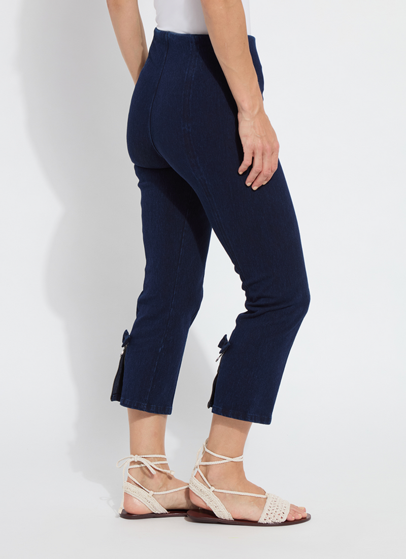 Lizzette Bow Detail Crop Flare Denim