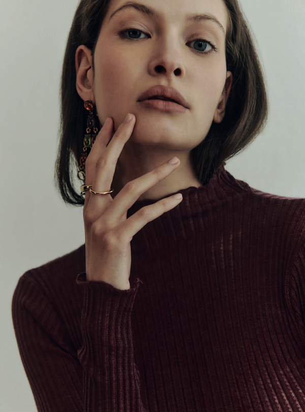 L/SL mock neck shirt operatino
