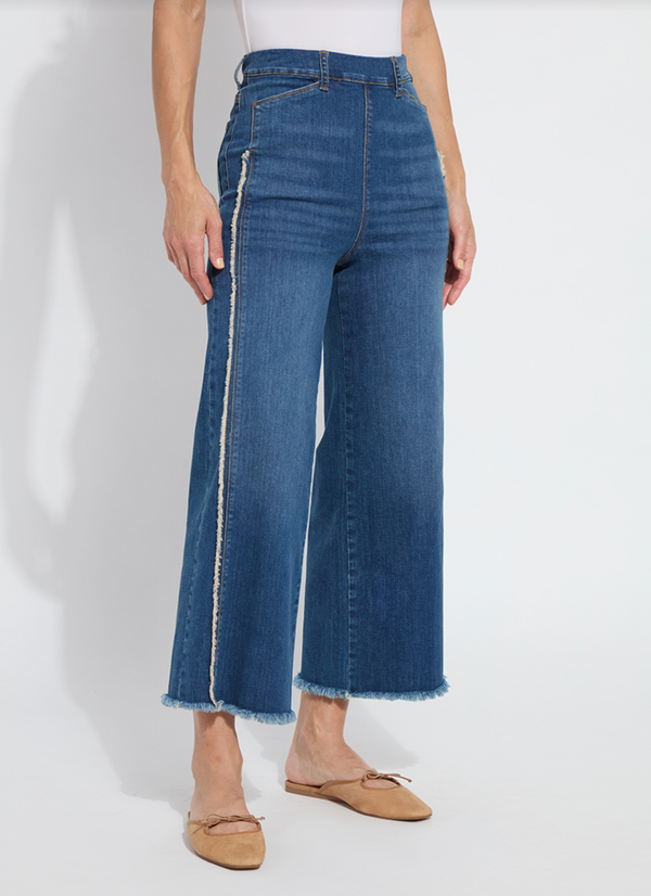 Noah Hi Waist Crop Fringe Denim