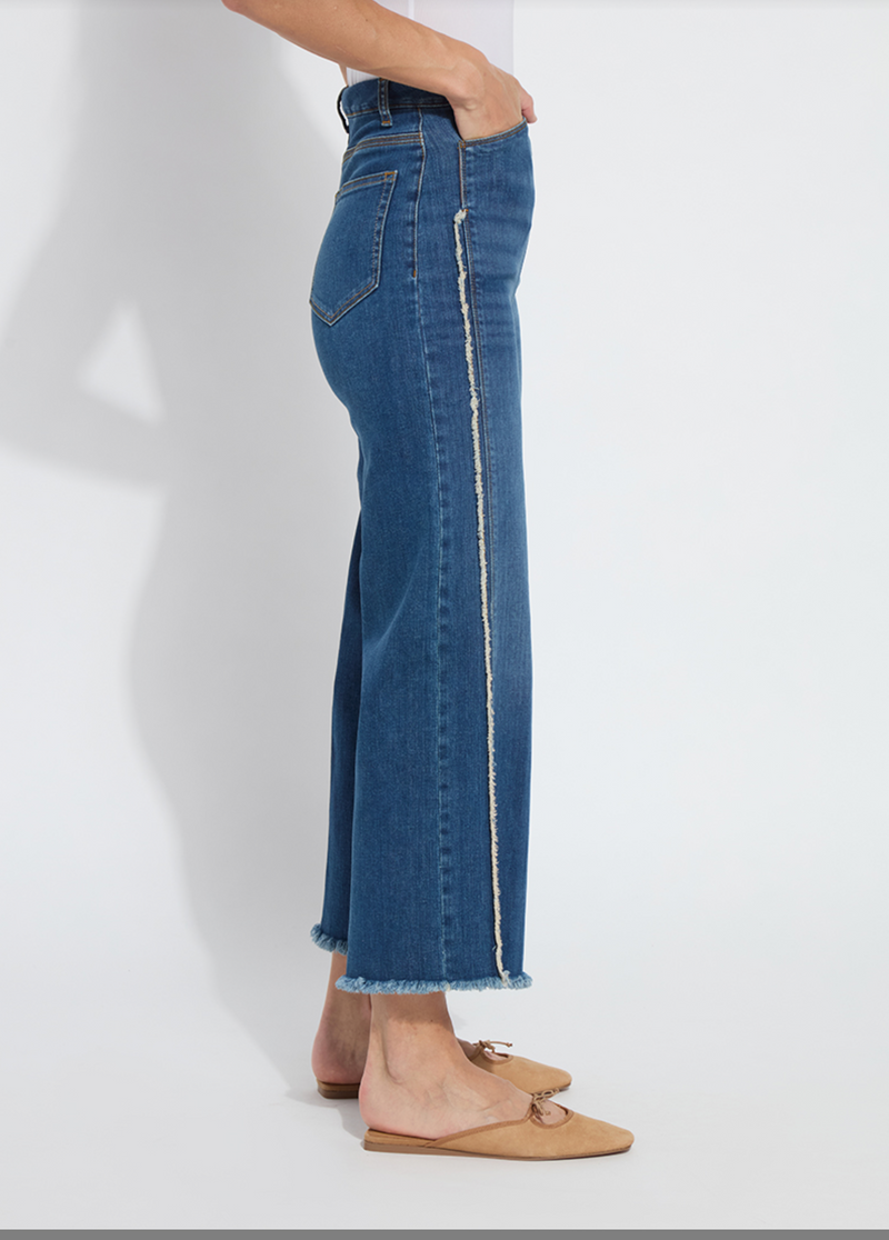 Noah Hi Waist Crop Fringe Denim