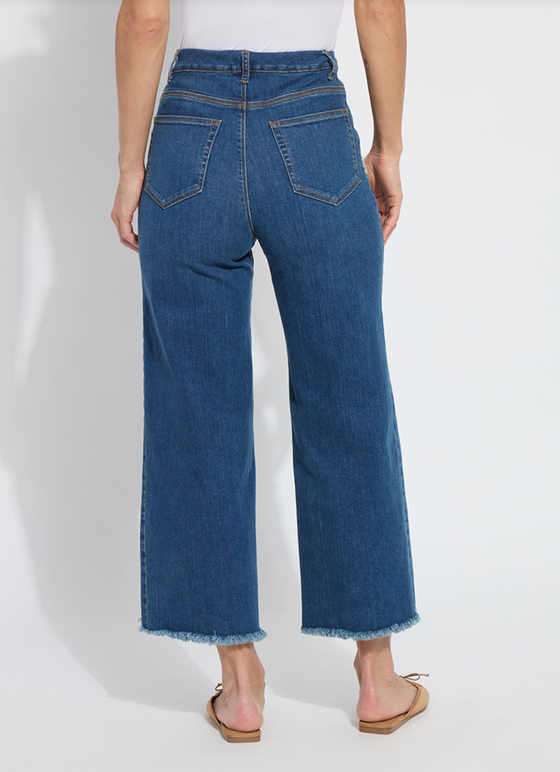 Noah Hi Waist Crop Fringe Denim