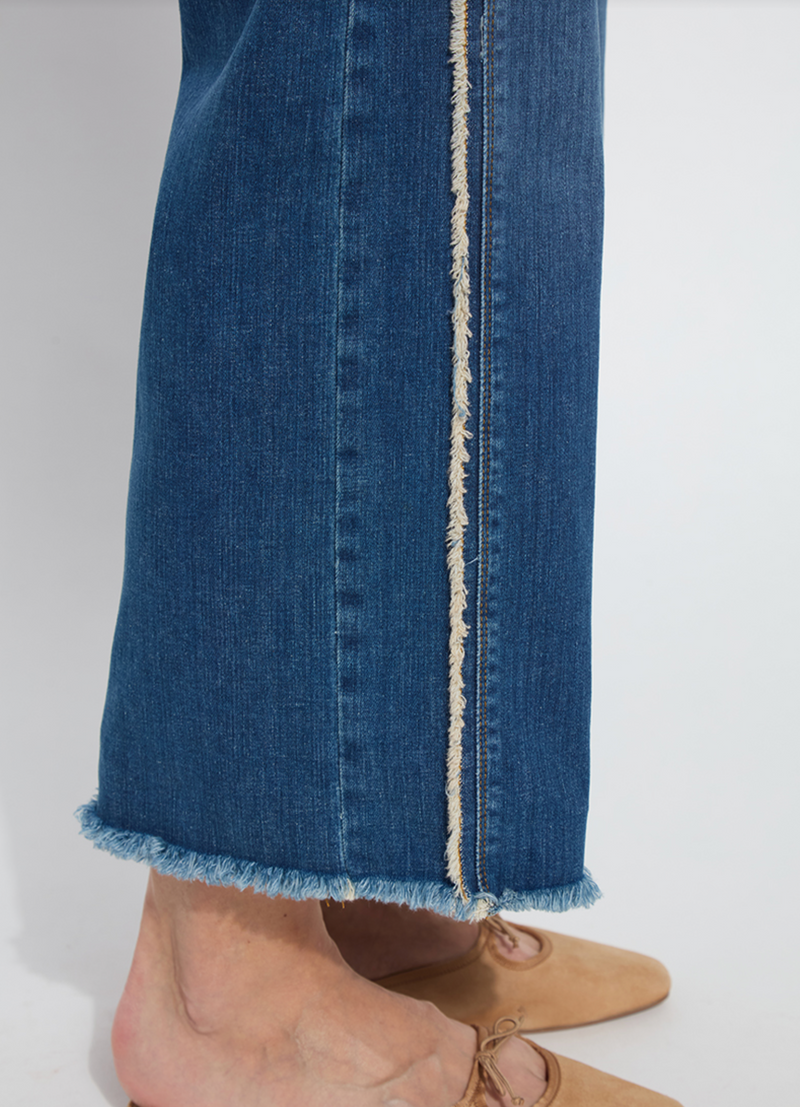 Noah Hi Waist Crop Fringe Denim