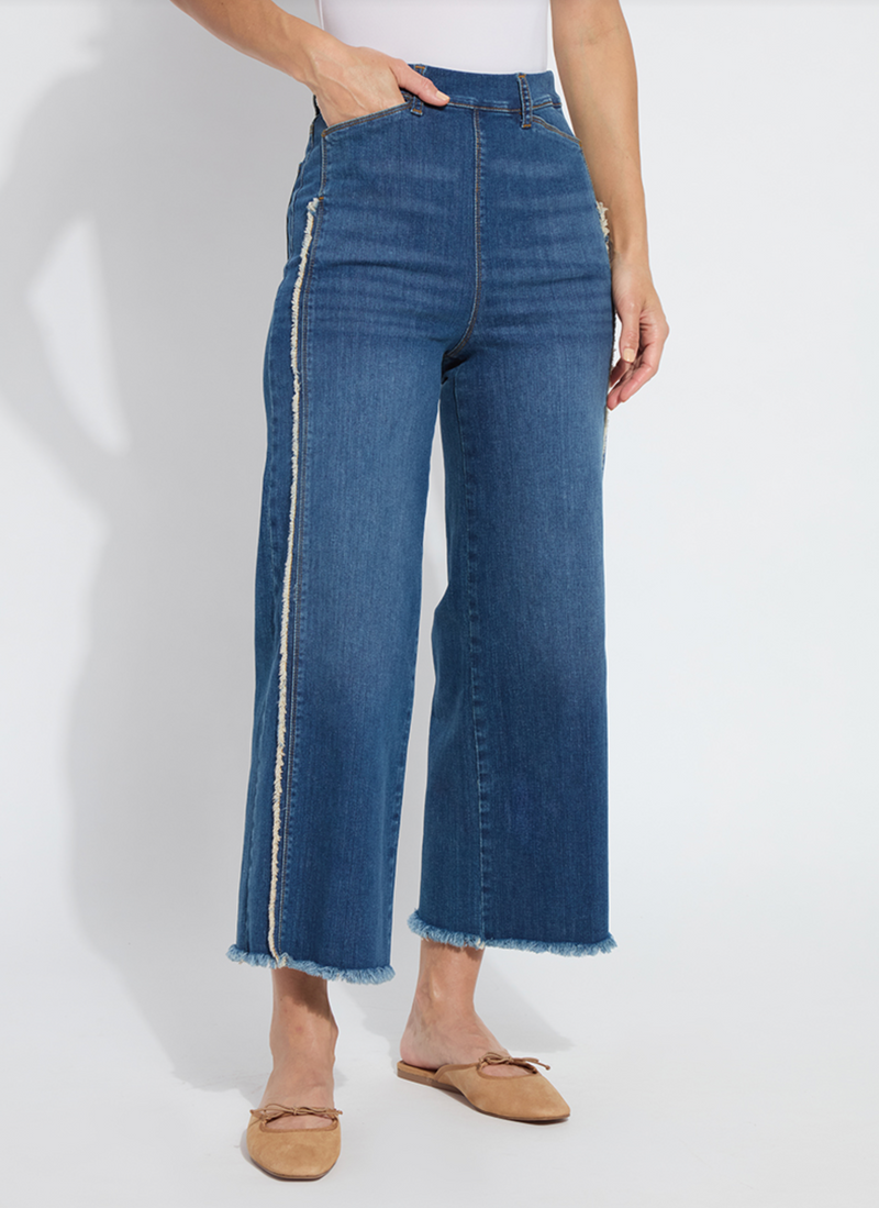 Noah Hi Waist Crop Fringe Denim