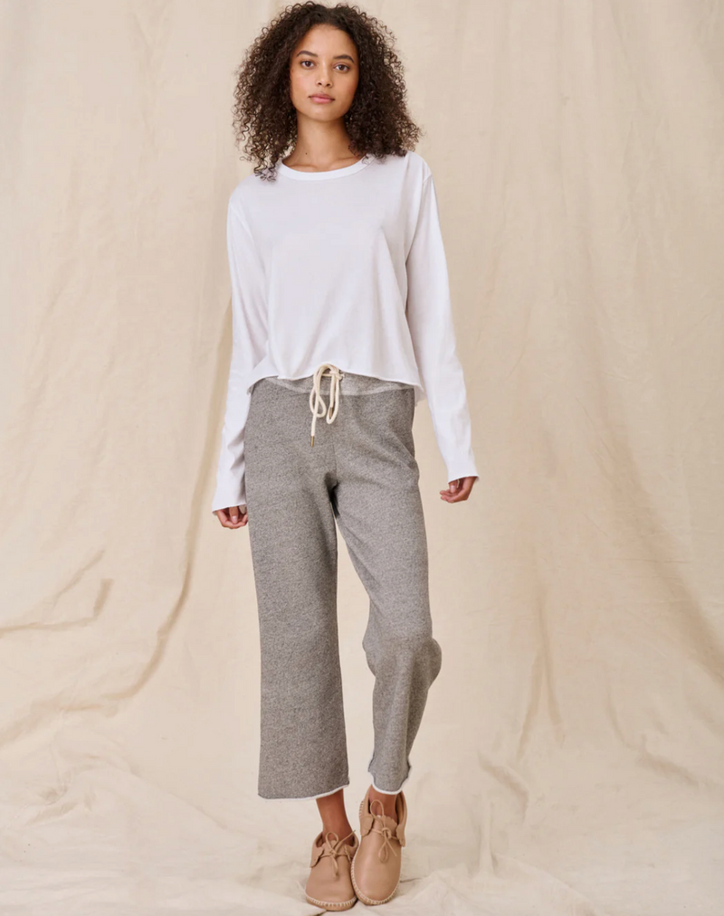 The Wide Leg Cropped Sweatpant