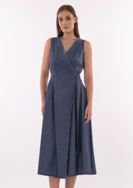Denim Wrap Dress