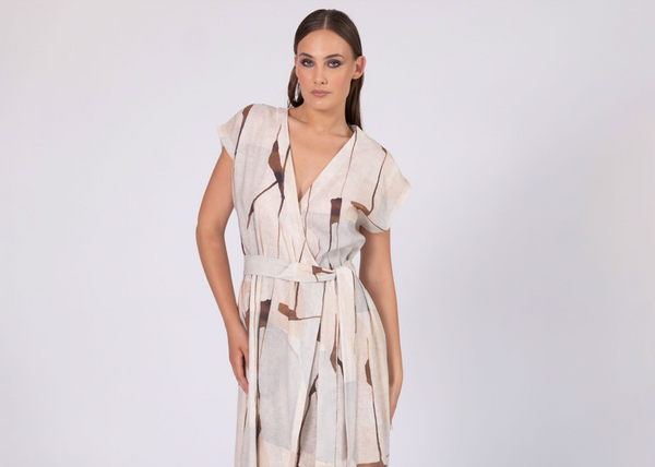 Linen Wrap Dress