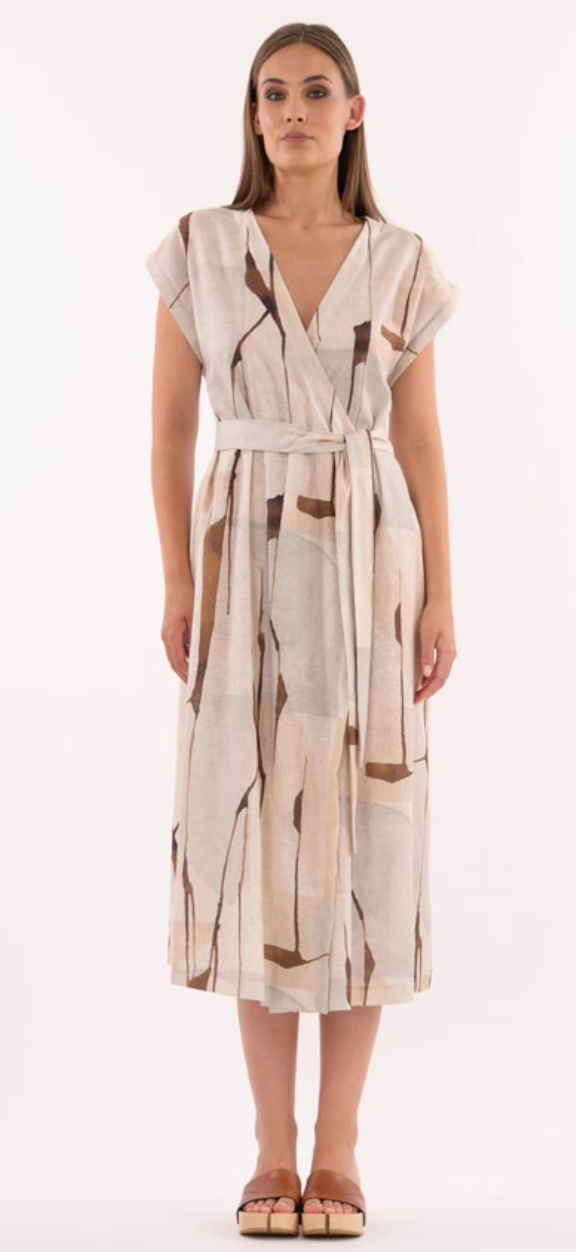 Linen Wrap Dress