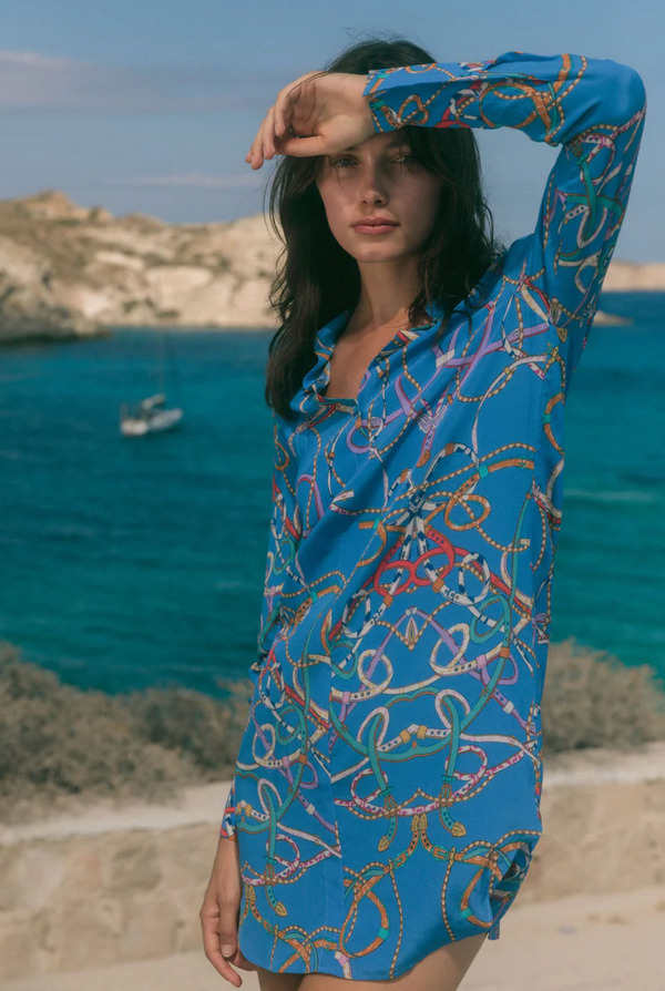 Daria Dress Blue Belt
