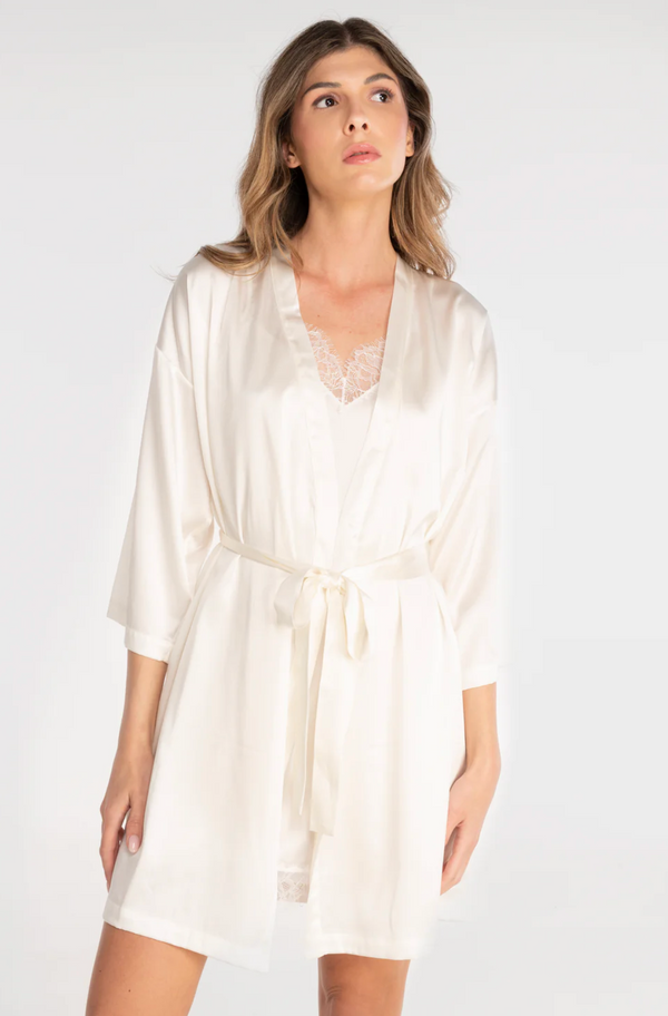 Stretch Silk Kimono Robe