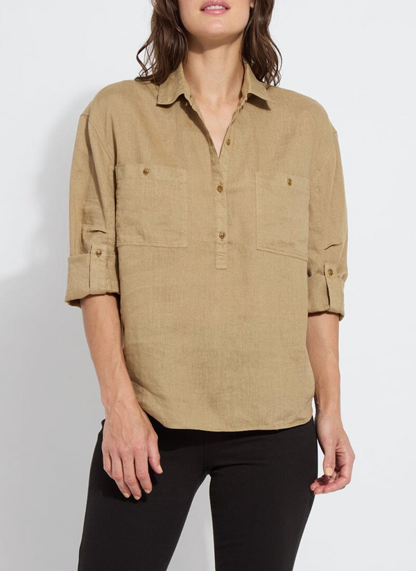 Rose Roll Tab Utility Shirt