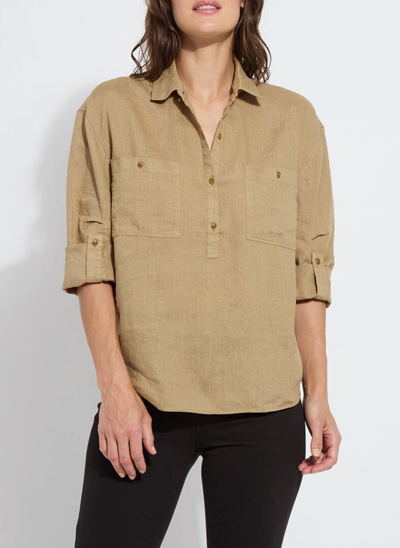 Rose Roll Tab Utility Shirt