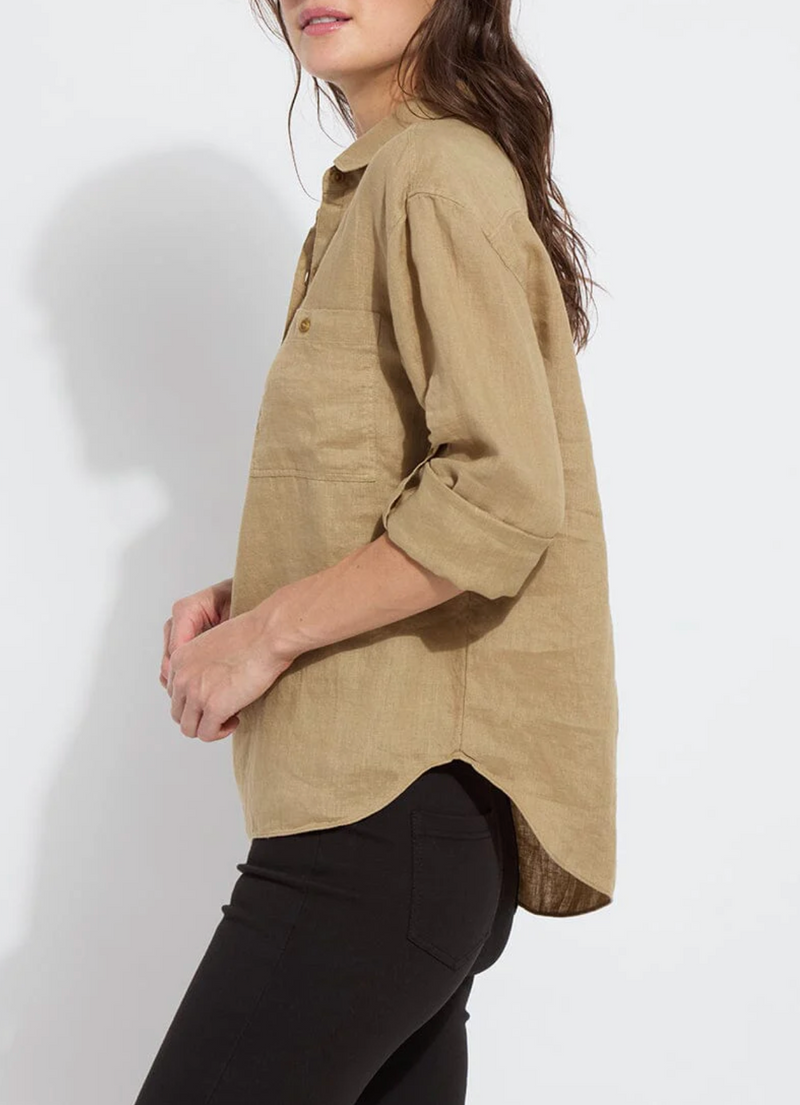Rose Roll Tab Utility Shirt