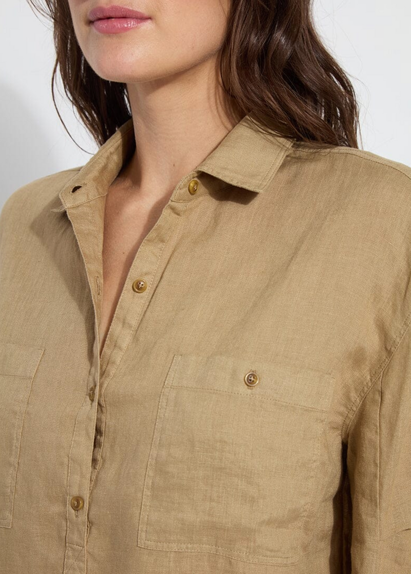 Rose Roll Tab Utility Shirt