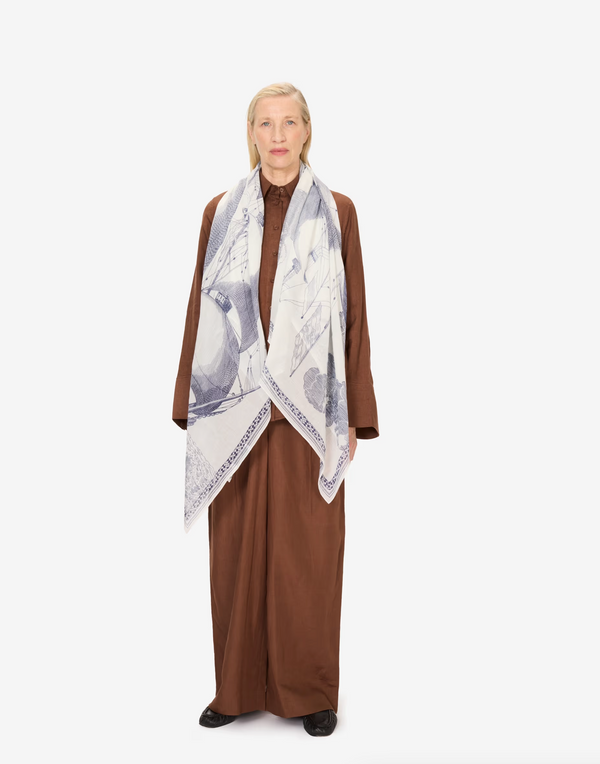 Scarf 100 - Des Rives Et Des Reves - White
