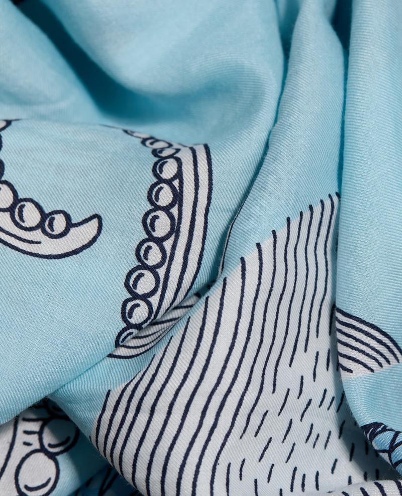 Scarf 100 - Poseidon - Turquoise