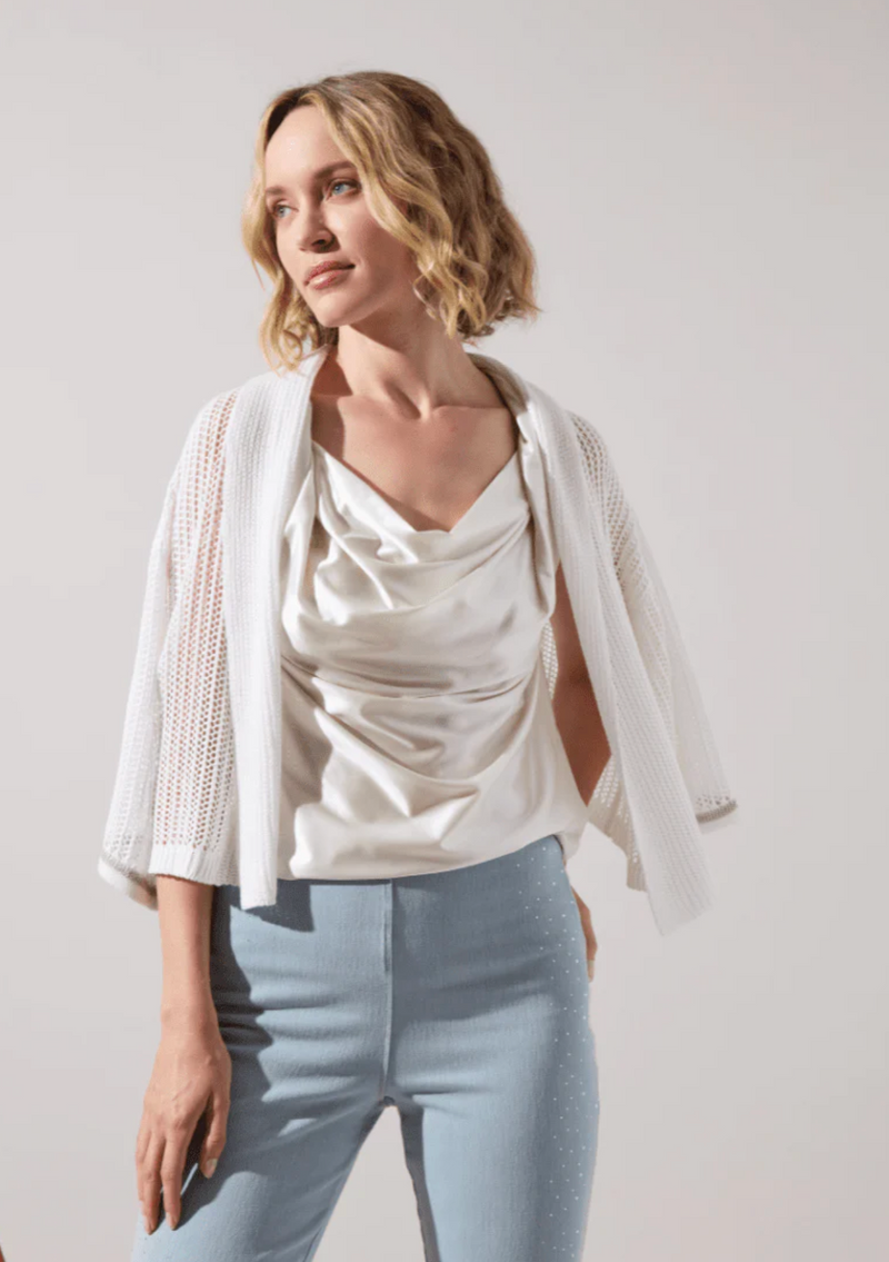 Elera Linen Mesh Cardigan