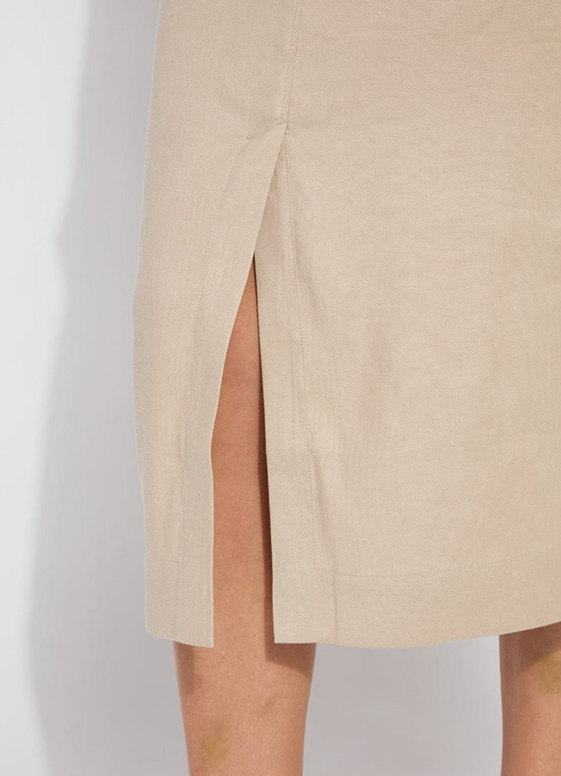 Nixie Linen Long Pencil Skirt