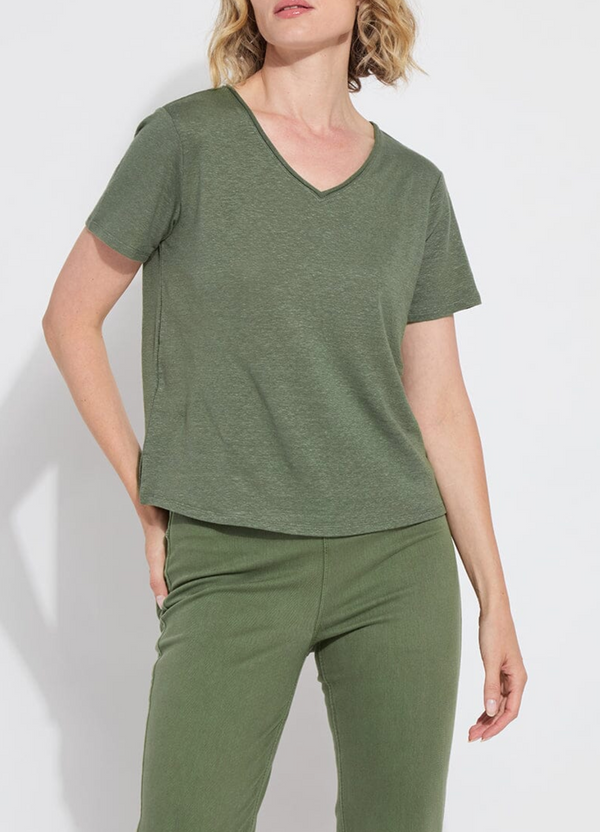 Cyrus Box-Cut V-Neck Tee