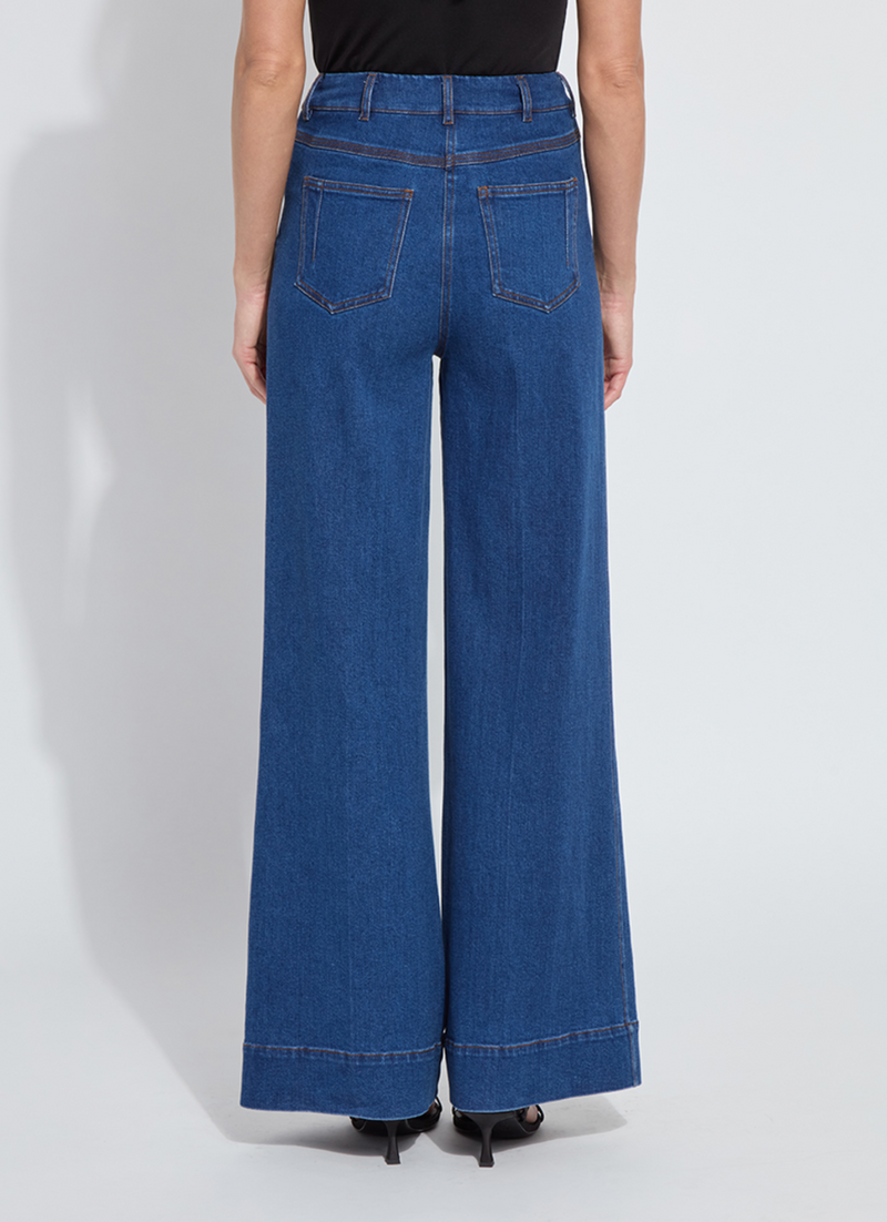 Simone Hi Waist Studded Wide Leg Jean
