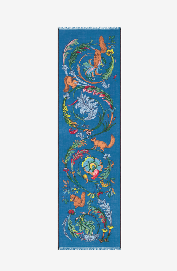55 Rococo Duck Blue Scarf