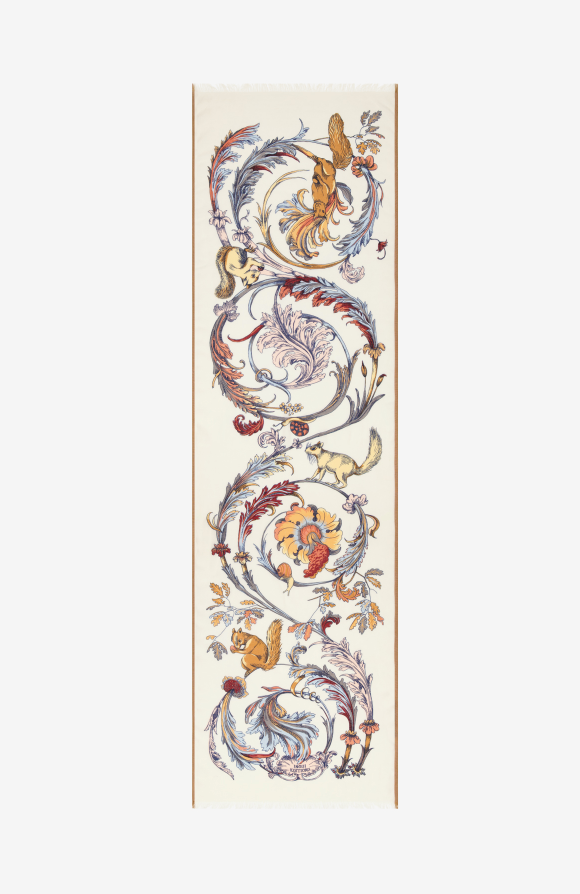 55 Rococo White Scarf