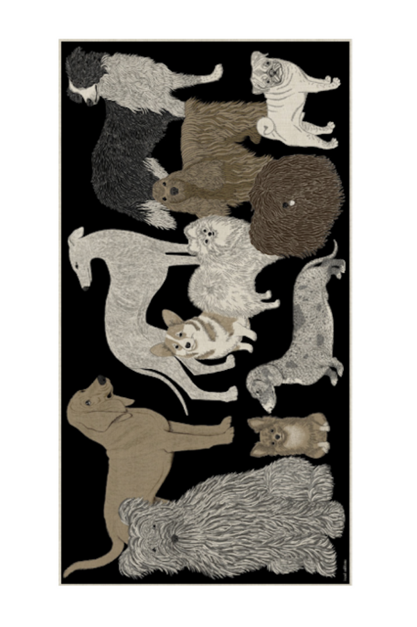 100 Toutou Black Scarf
