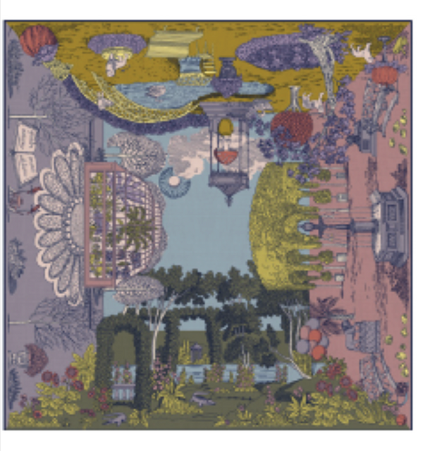 100 Quatre Saisons Pastel Square Scarf