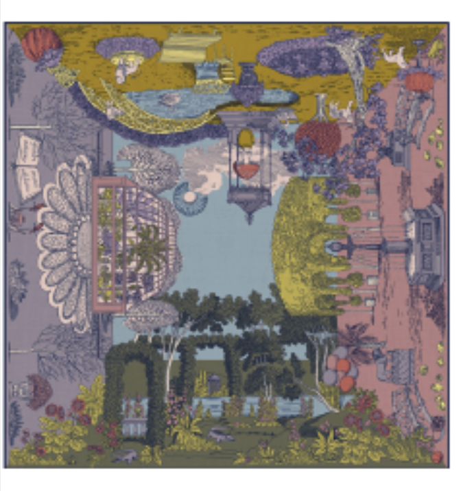100 Quatre Saisons Pastel Square Scarf