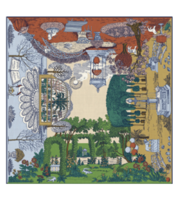 100 Quatre Saisons Natural Square Scarf
