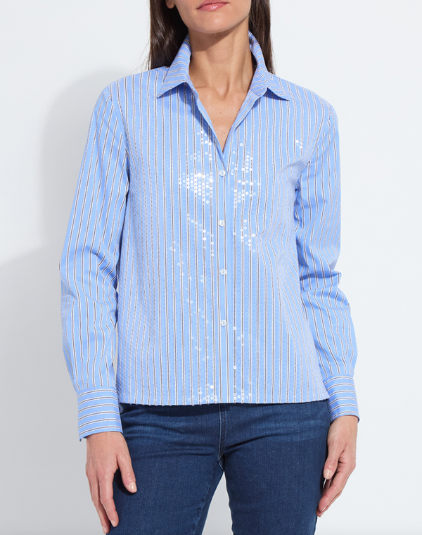 Mila Sequin Stretch Shirt