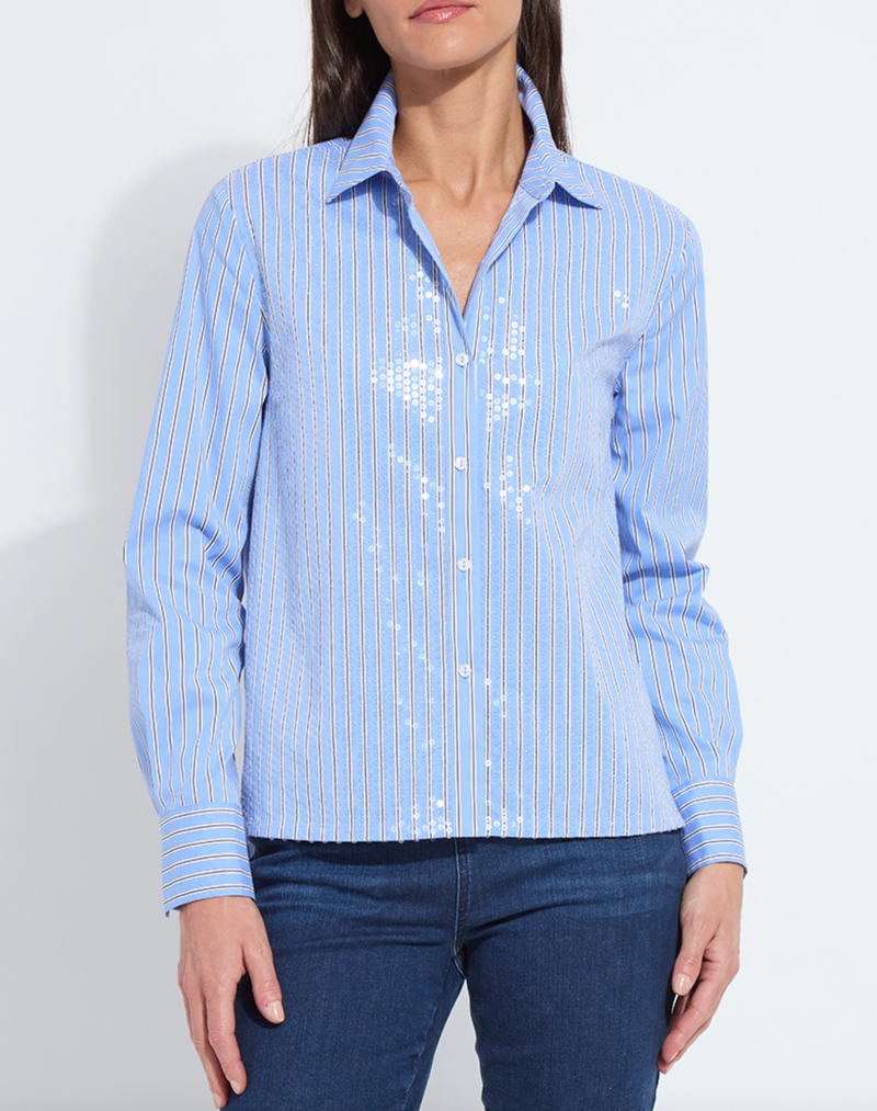 Mila Sequin Stretch Shirt