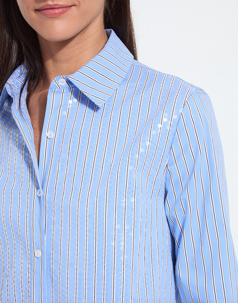 Mila Sequin Stretch Shirt