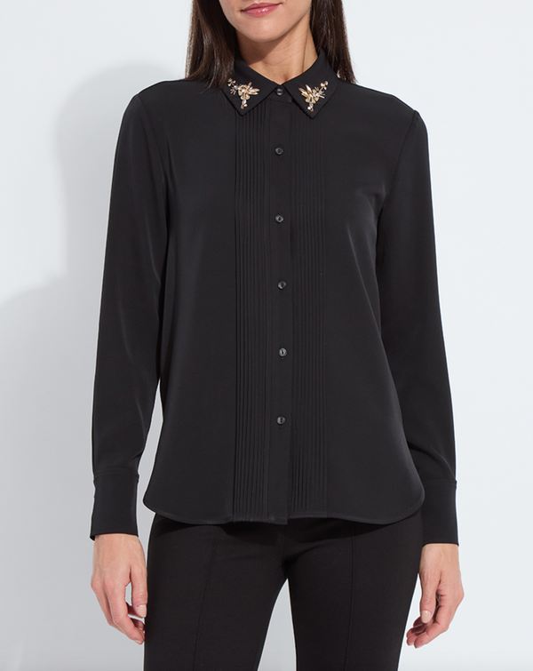 Lizeth Embellished Tuxedo Shirt