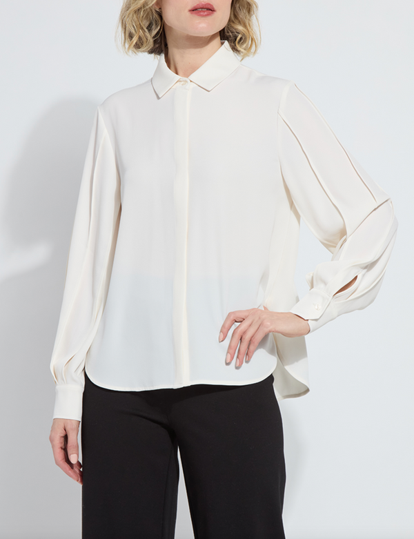 Ivette Pleated Balloon Slv Blouse