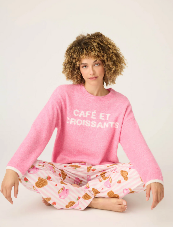 Cafe Et Croissants Snuggle Sweater