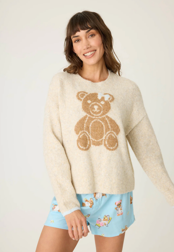 Teddy Bear Graphic Snuggle Sweater