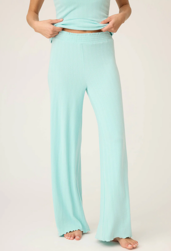 Pointelle Essentials Solid Open Leg Pant
