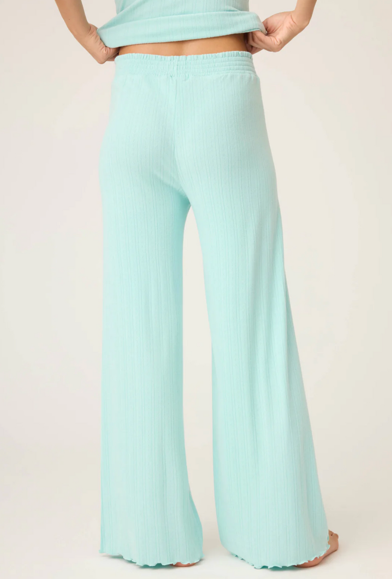 Pointelle Essentials Solid Open Leg Pant