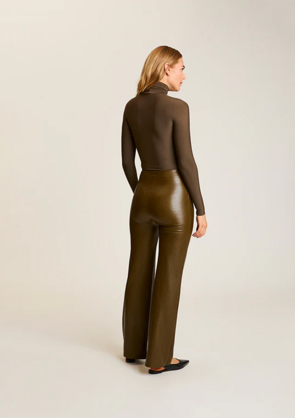 Faux Leather Wide Leg Pant