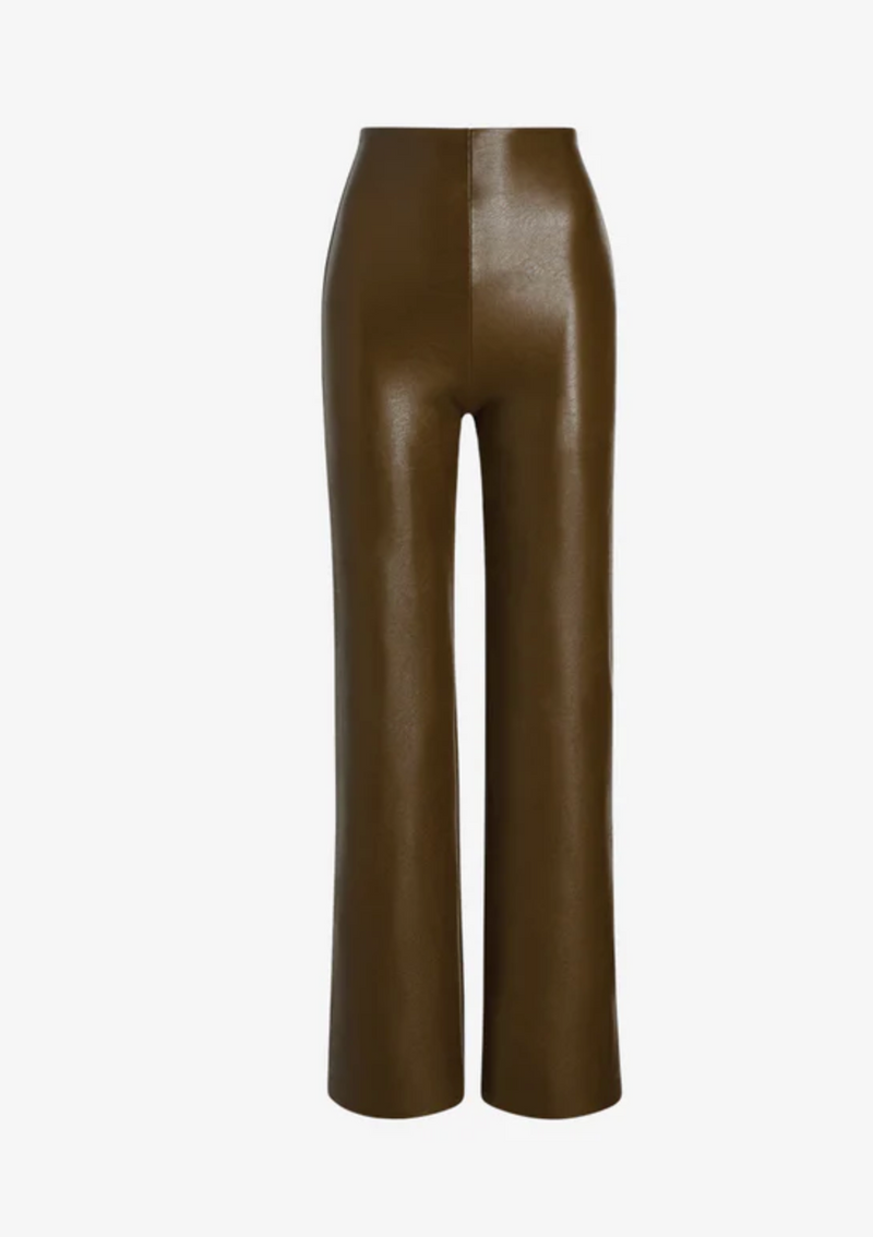 Faux Leather Wide Leg Pant