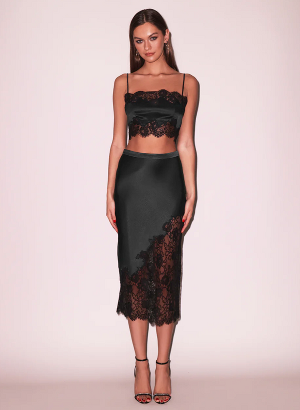 Silk & Lace Bandeau Top
