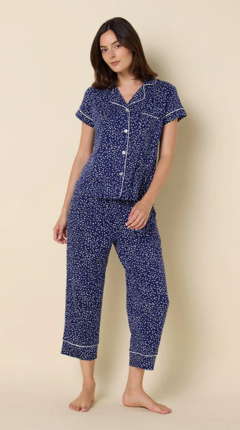 Confetti Dot Pima Knit Capri Pj Set