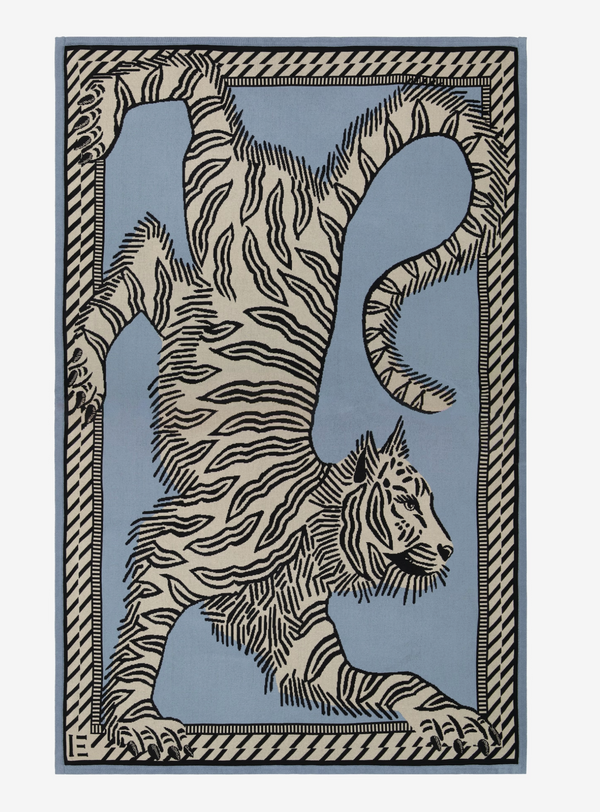 130 Plaid Mantra Blue Throw
