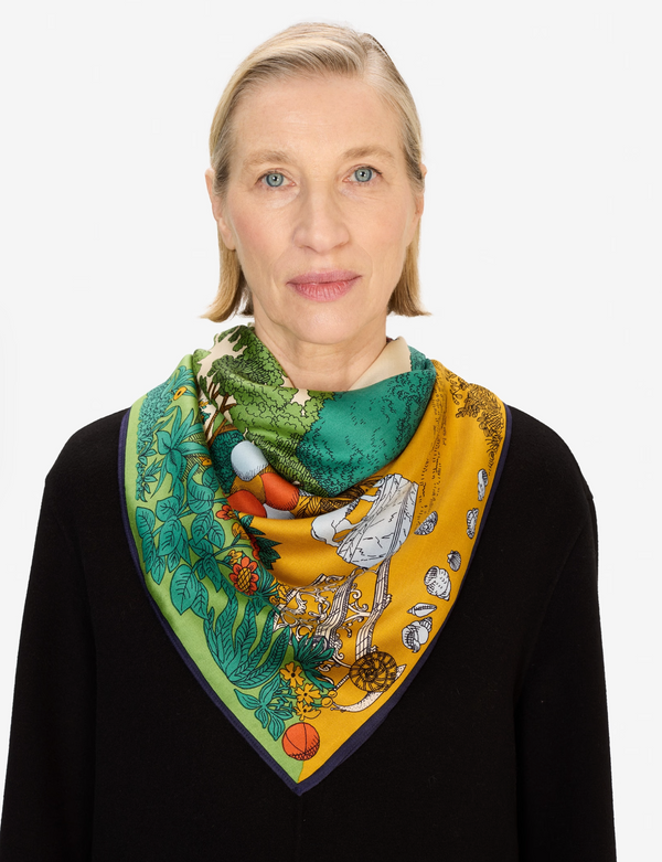 100 Quatre Saisons Natural Square Scarf