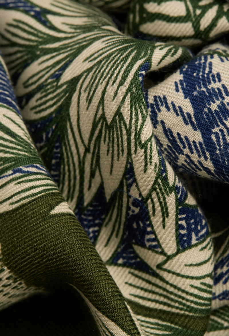 100 Wool Silk Piranesi Khaki Scarf