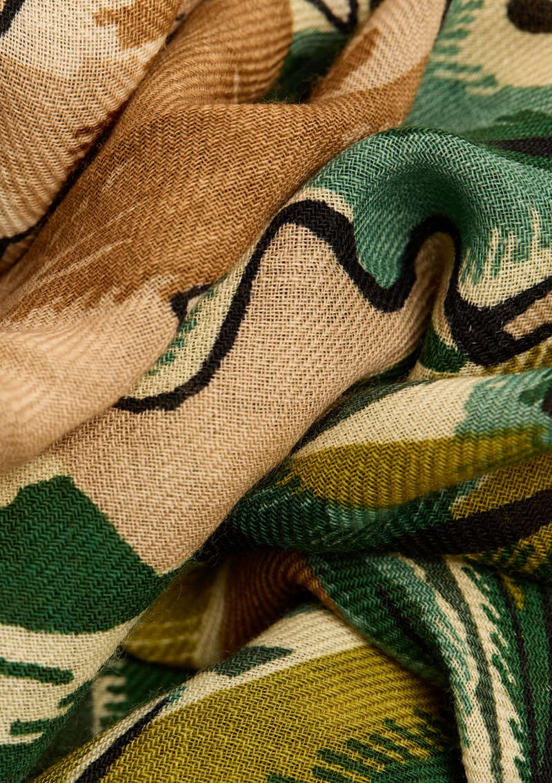 100 Leonard Khaki Scarf