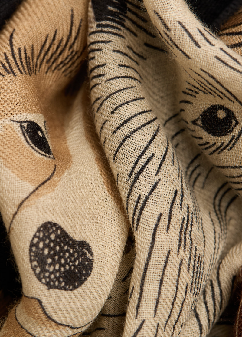 100 Toutou Black Scarf