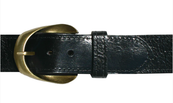 Inverted Ribbon - Black Leather
