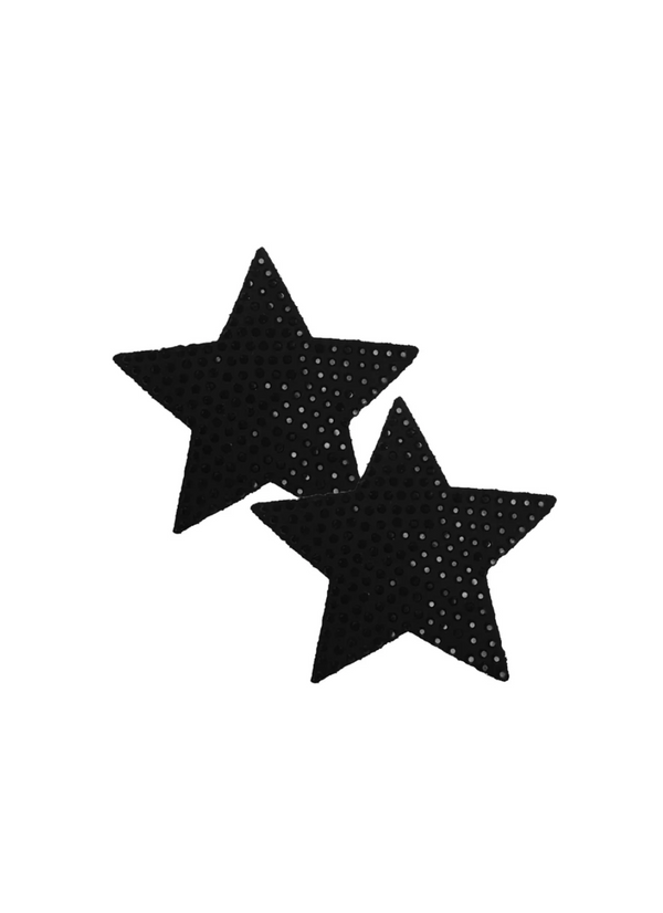 Black Crystal Star Reusable Nipple Covers