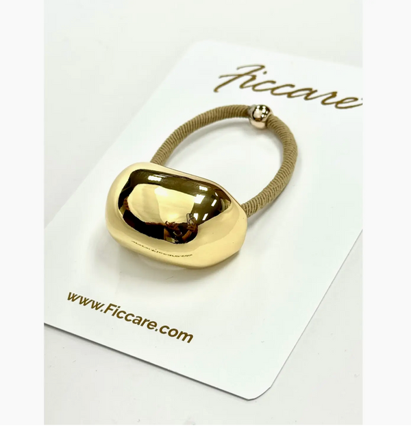 Nicole Chunky Pony Holder-Gold